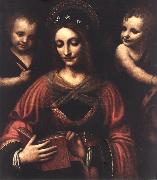 LUINI, Bernardino Saint Catherine a oil on canvas